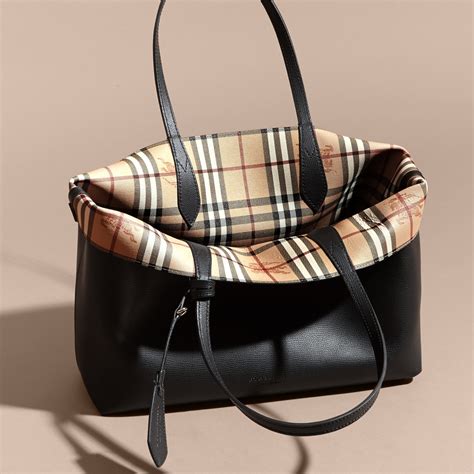 burberry reversible leather tote|burberry reversible check tote review.